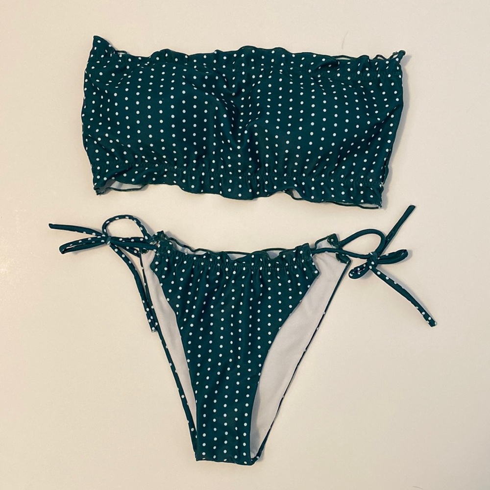 SHEIN Bandeau & Cheeky Tie Bikini